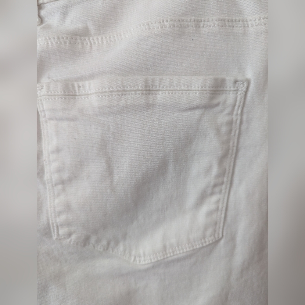 Lee Easy Fit 12 Cropped Jeans Women's White Summer Events Casual Resort Wear - Picture 3 of 11